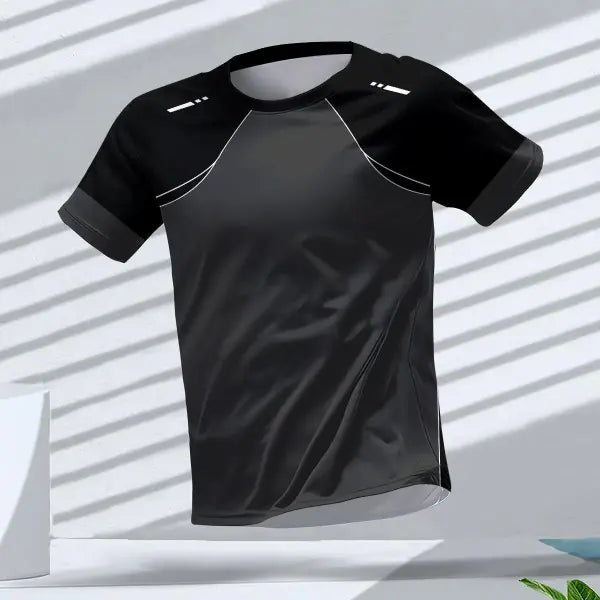 Summer Quick Dry Breathable Men’s T Shirt Outdoor Run Fitness Sports Short Sleeve Tees Casual O-neck Oversized T-shirt