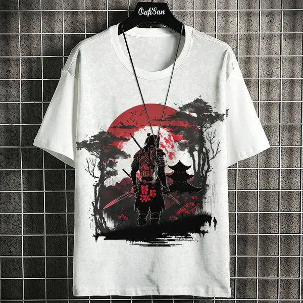 Men’s Harajuku Animal Print T-Shirt - Summer Oversized Streetwear Fashion Graphic Tee - C01-my10291 / 5XL
