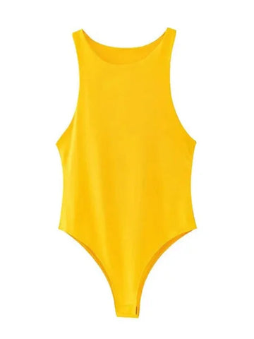 Summer Solid Sexy Bodycon Bodysuits: 4 Colors Slim Fit Casual Chic Lady Club Playsuits