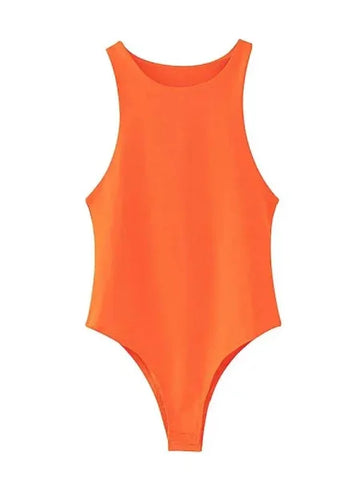 Summer Solid Sexy Bodycon Bodysuits: 4 Colors Slim Fit Casual Chic Lady Club Playsuits