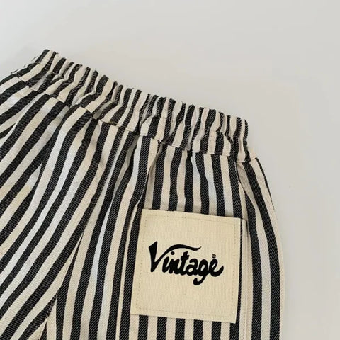 Summer Striped Cotton Shorts for Boys – Toddler Loose Short Pants & Kids Casual Clothes