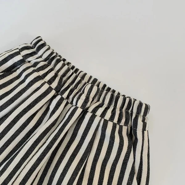 Summer Striped Cotton Shorts for Boys – Toddler Loose Short Pants & Kids Casual Clothes