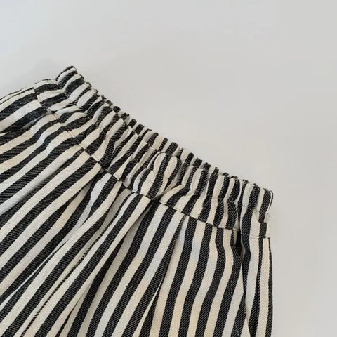 Summer Striped Cotton Shorts for Boys – Toddler Loose Short Pants & Kids Casual Clothes