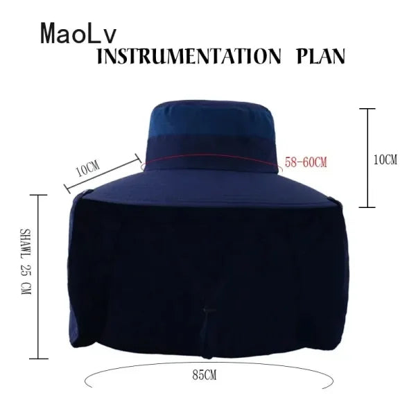 Summer Sun Hat – Double Layer UV Protection Fishing & Outdoor Cap - Himpall