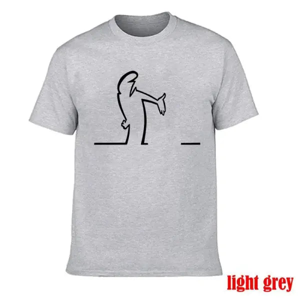 Summer T Shirts For Men Balum La Linea Funny Graphic Tshirt Cotton Comfortable Premium Camisetas - Grey / L
