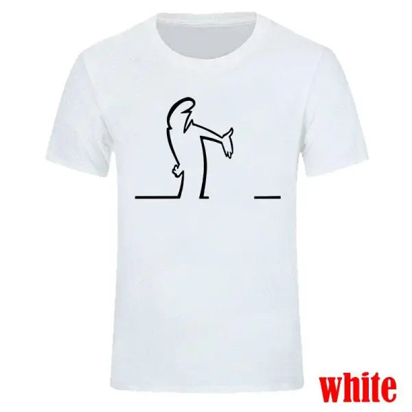 Summer T Shirts For Men Balum La Linea Funny Graphic Tshirt Cotton Comfortable Premium Camisetas - White / L