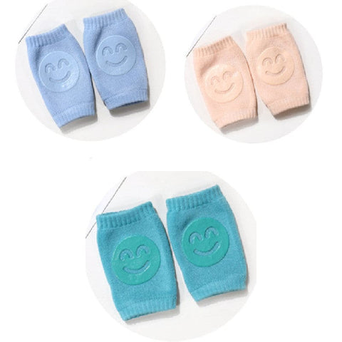 Summer Terry Baby Socks Knee Pads - Blue color green / Q3pcs