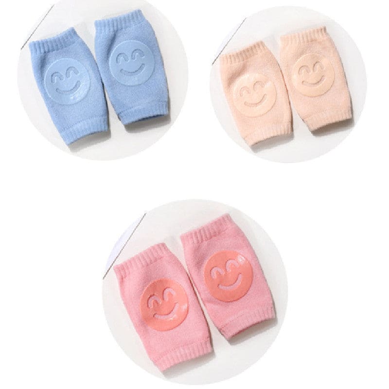 Summer Terry Baby Socks Knee Pads - Blue color pink / Q3pcs