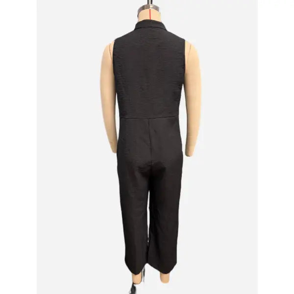 Summer V-Neck Sleeveless Jumpsuit Plus Sizes Casual Fashion Style - Hair Remover