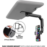 Sun Visor Phone Holder for Car Multifunctional 360° Rotating Sun Visor Cell Phone Holder with IPhone/Samsung/Android