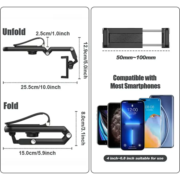 Sun Visor Phone Holder for Car Multifunctional 360° Rotating Sun Visor Cell Phone Holder with IPhone/Samsung/Android