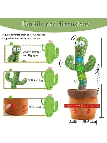 Sunny Cactus Talking Toy for Fun and Interactive Playtime for Kids - Himpall