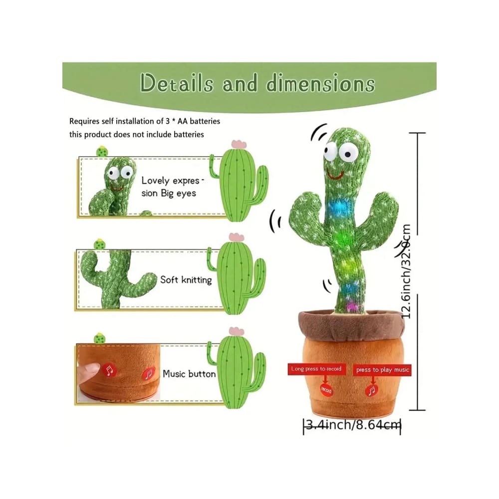 Sunny Cactus Talking Toy - Green