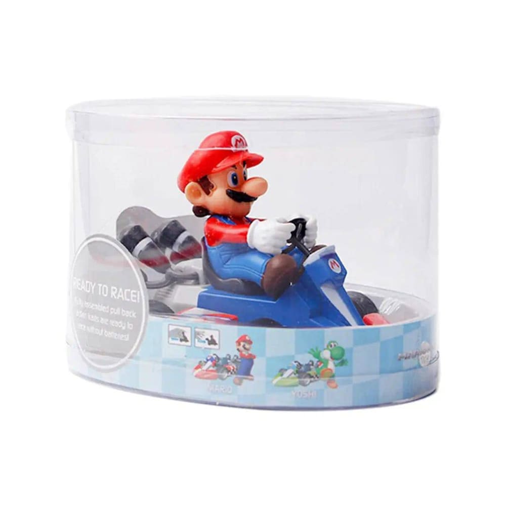 Super Mario Pull Back Car – Action Figure Set for Kids and Collectors - A with box