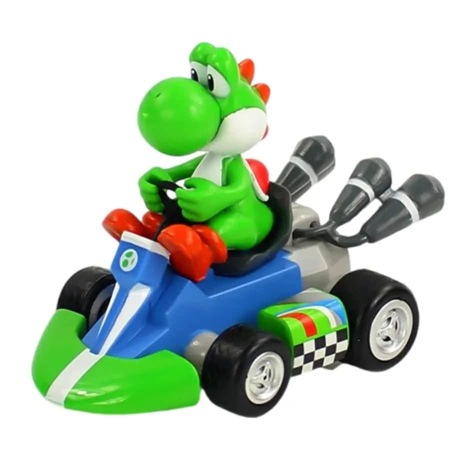 Super Mario Pull Back Car – Action Figure Set for Kids and Collectors - D