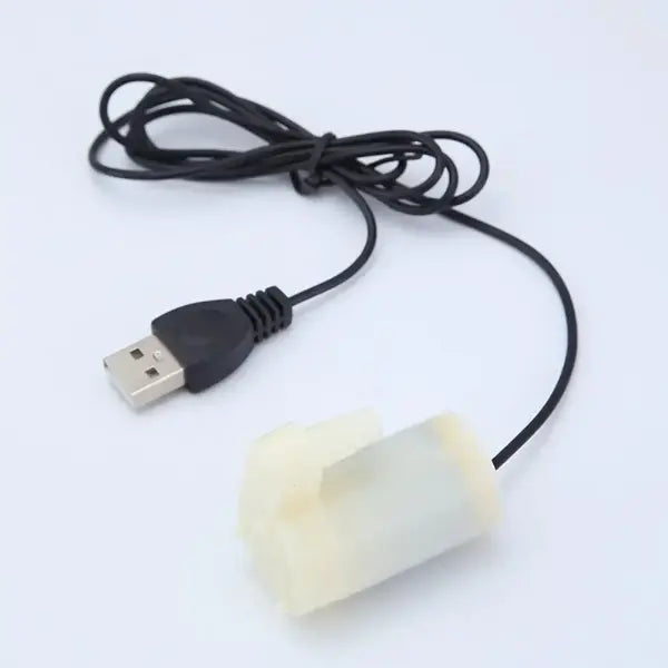 Super Quiet DC 5V USB Brushless Water Pump: Portable Submersible Pump for Fish Tanks & Fountains - White vertical
