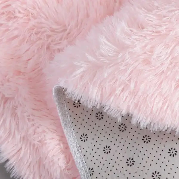 Soft Plush Round Rug for Unisex (Fluffy White Fabric) Home Decor