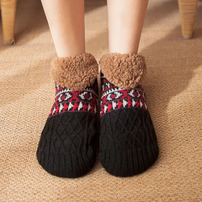 Super Warm Winter Non-slip Floor Socks Women Men Snow Socks Sleep Carpet Slippers Socks Women Velvet Boot Unsiex Home