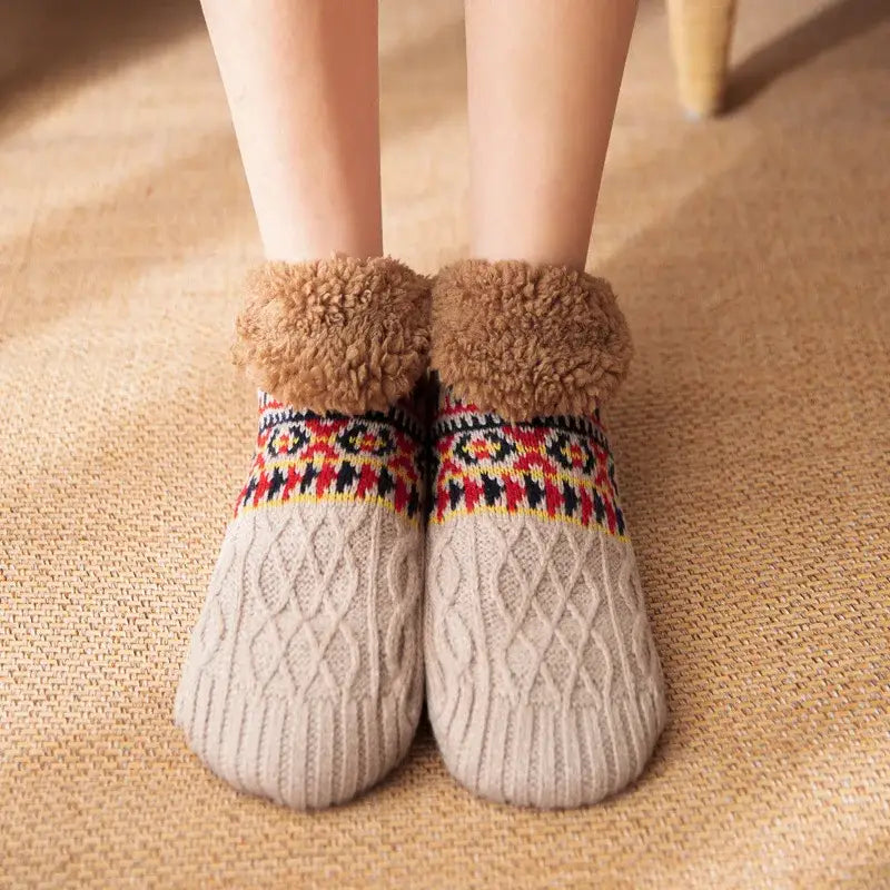 Super Warm Winter Non-slip Floor Socks Women Men Snow Socks Sleep Carpet Slippers Socks Women Velvet Boot Unsiex Home