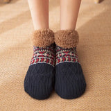 Super Warm Winter Non-slip Floor Socks Women Men Snow Socks Sleep Carpet Slippers Socks Women Velvet Boot Unsiex Home