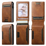 Artificial Leather Men Wallet with Storage Compartment and Card Ejector