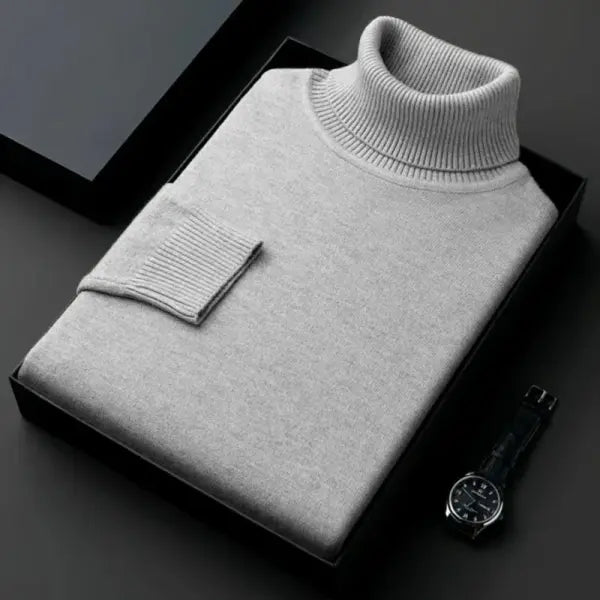 Animal Game Knitted Turtleneck Sweater Polyester Slim Fit Fall Daily - Light Gray / Asian L(55-60Kg)