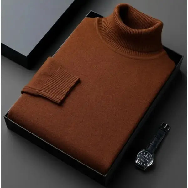 Animal Game Knitted Turtleneck Sweater Polyester Slim Fit Fall Daily - Brown / Asian S(40-50Kg)