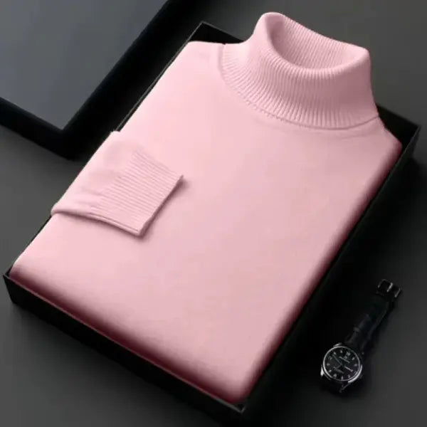 Animal Game Knitted Turtleneck Sweater Polyester Slim Fit Fall Daily - Pink / Asian L(55-60Kg)