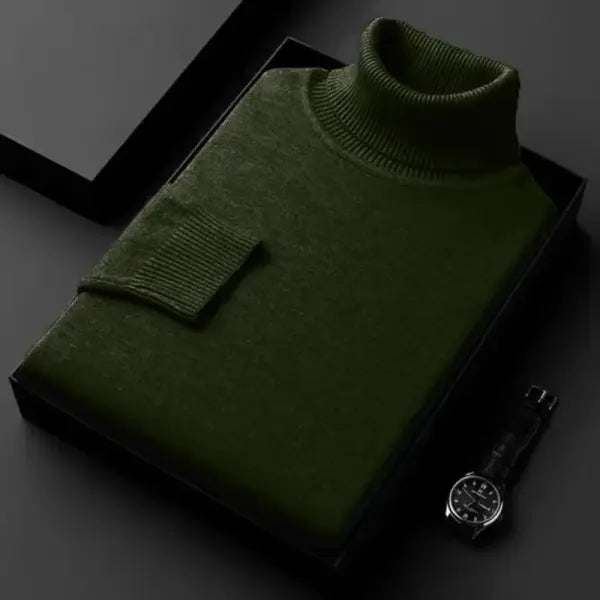 Animal Game Knitted Turtleneck Sweater Polyester Slim Fit Fall Daily - Army Green / Asian L(55-60Kg)