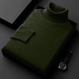 Animal Game Knitted Turtleneck Sweater Polyester Slim Fit Fall Daily - Army Green / Asian L(55-60Kg)
