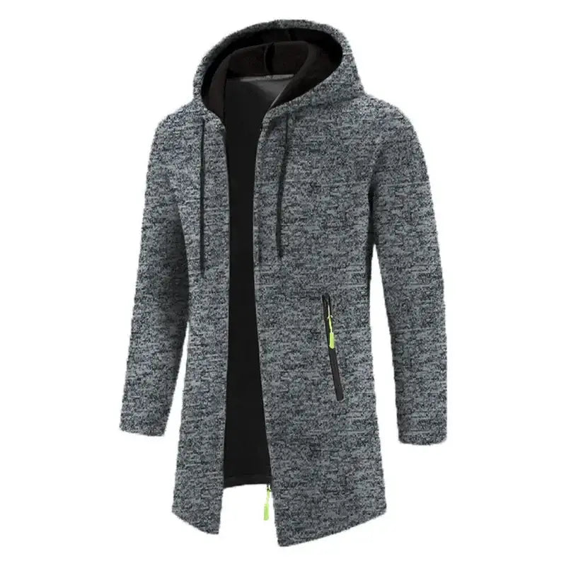 Sweatwear Men’s Hoodies Long Sleeve Sweatshirts for Men Zipper Hooded Mens Oversize Winter Top Jacket Coat Black