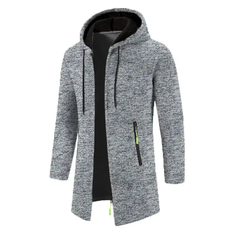 Sweatwear Men’s Hoodies Long Sleeve Sweatshirts for Men Zipper Hooded Mens Oversize Winter Top Jacket Coat Black