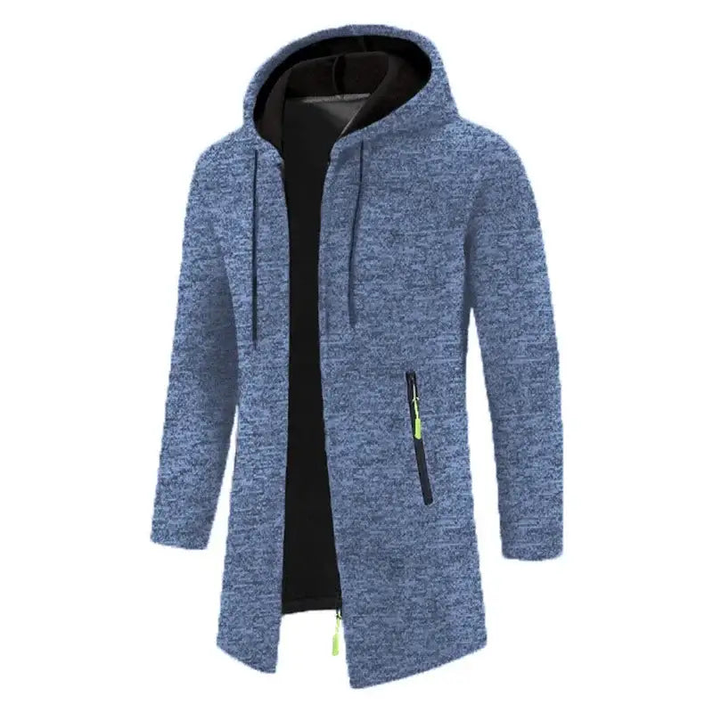 Sweatwear Men’s Hoodies Long Sleeve Sweatshirts for Men Zipper Hooded Mens Oversize Winter Top Jacket Coat Black