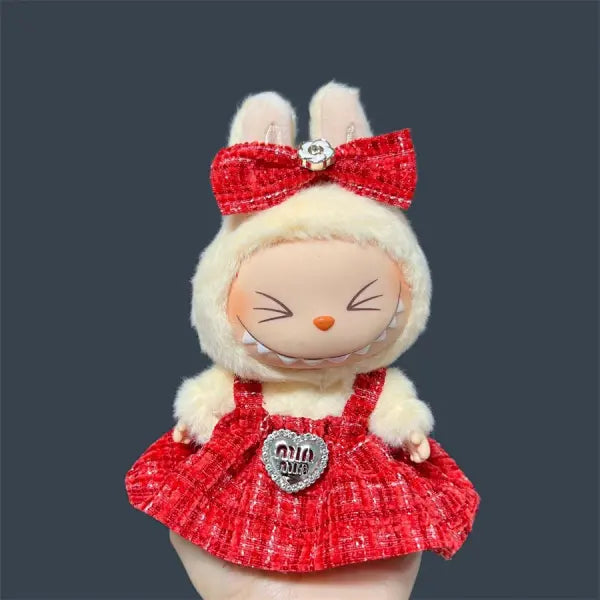 Sweet Princess Labubu 17cm Doll Outfit - High-Quality Dress & Cloak Accessories for The Monsters - LBB-158 / No doll