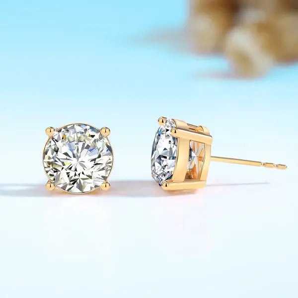 18k gold earrings for women (AU750 Moissanite) Luxurious Gifts
