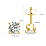 18k gold earrings for women (AU750 Moissanite) Luxurious Gifts