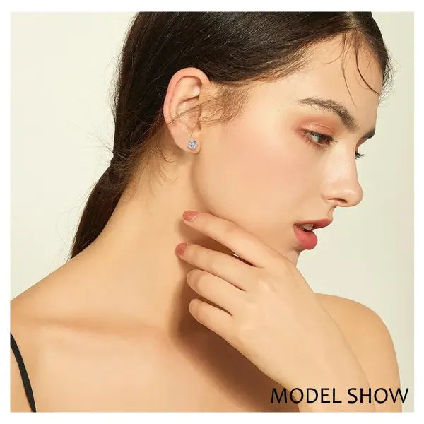 18k gold earrings for women (AU750 Moissanite) Luxurious Gifts