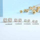 18k gold earrings for women (AU750 Moissanite) Luxurious Gifts