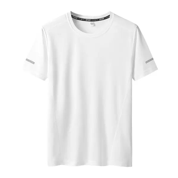 T-shirt Big Size 9XL for Men Quick Drying T-shirt for Men Round Neck Plus Size Short Sleeve Oversized T Shirt - white
