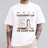 T Shirt for Men Clothing Fashion Cat The Escape Plan Geeky Printed T Shirts Harajuku Short Sleeve Tee Casual Men’s