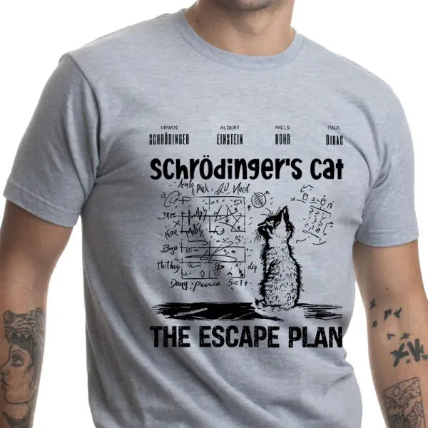 T Shirt for Men Clothing Fashion Cat The Escape Plan Geeky Printed T Shirts Harajuku Short Sleeve Tee Casual Men’s