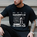 T Shirt for Men Clothing Fashion Cat The Escape Plan Geeky Printed T Shirts Harajuku Short Sleeve Tee Casual Men’s