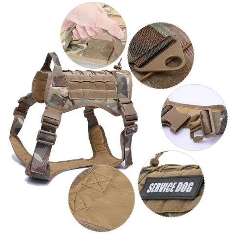 Tactical Dog Harness with Leash and Training Vest for All Dogs - Himpall