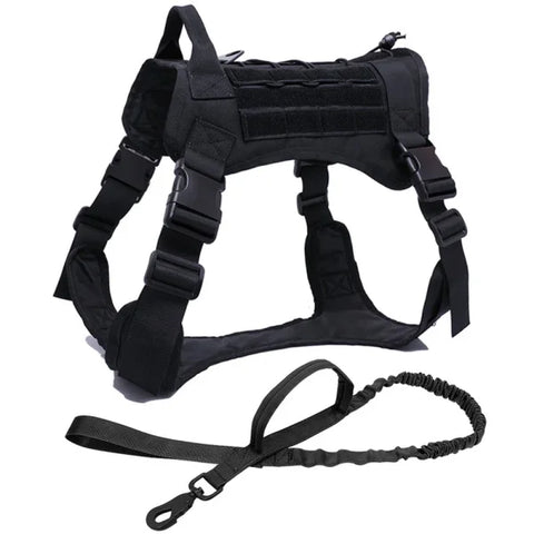 Tactical Dog Harness with Leash and Training Vest for All Dogs - Himpall