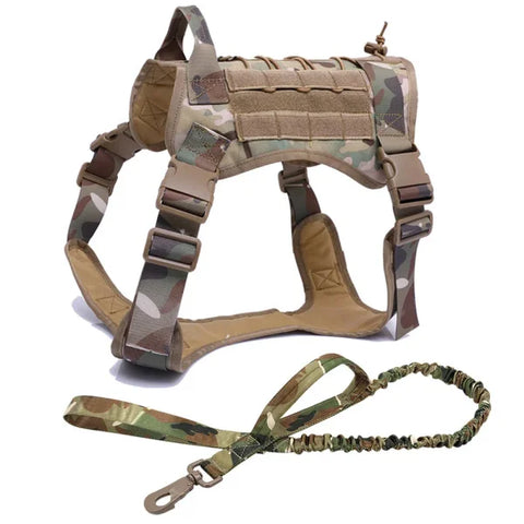 Tactical Dog Harness with Leash and Training Vest for All Dogs - Himpall