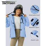 TACVASEN Women Winter Fashion Ski Snowboard Jacket Thermal Fleece Waterproof Fish Casual Work Rain Jacket Coat