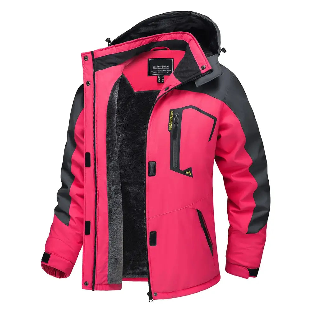 TACVASEN Women Winter Fashion Ski Snowboard Jacket Thermal Fleece Waterproof Fish Casual Work Rain Jacket Coat