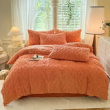 Tafuru Milk Fleece Single Quilt Set Autumn/winter Thickened Warm Solid Color Duvet Cover 200x230 220x240 Bedding