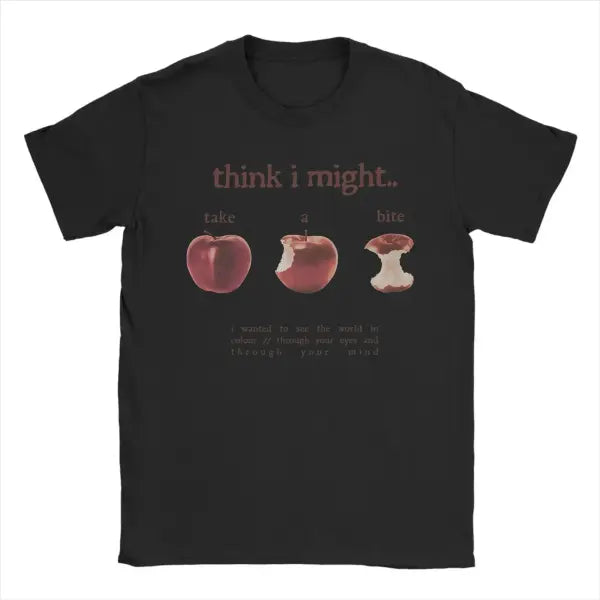 Women’s ’Take A Bite’ Graphic T-Shirt - Trendy Short Sleeve Round Neck Summer Fashion Tee - BJ4162-black / L