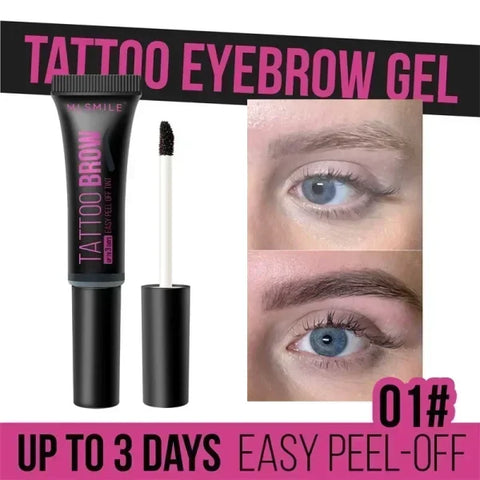 Tearing Eyebrow Gel Tint – Waterproof Semi-Permanent Tattoo Cream - 01